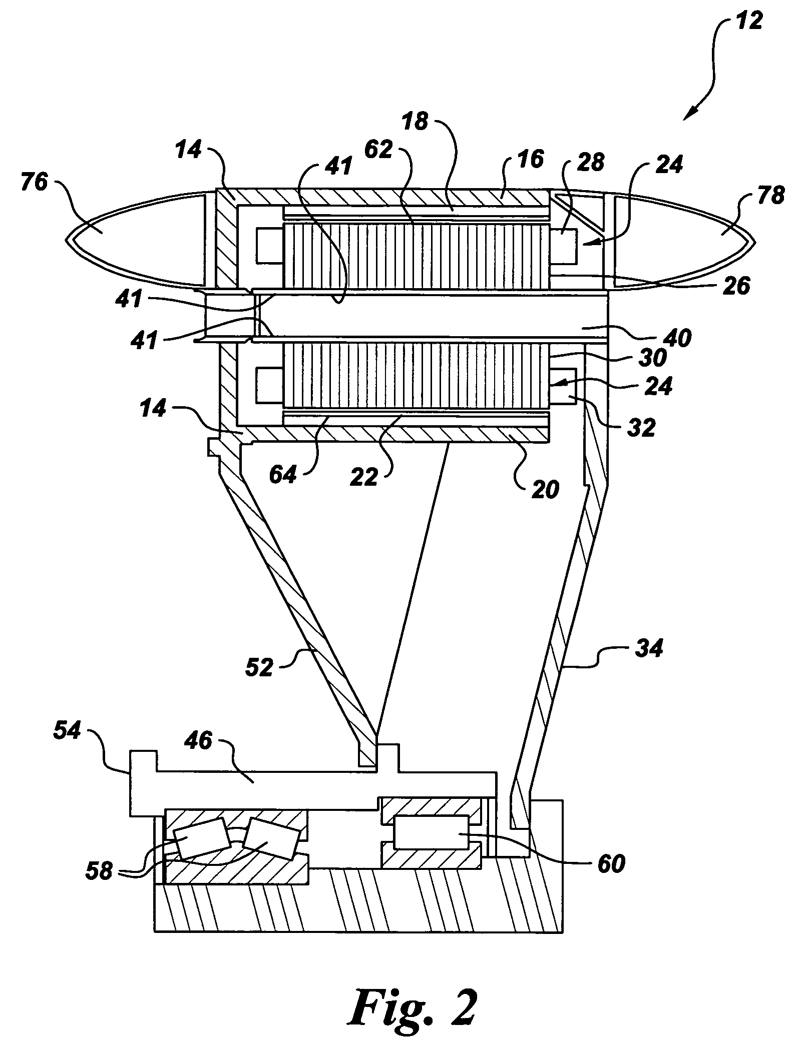 Electrical machine with double-sided stator
