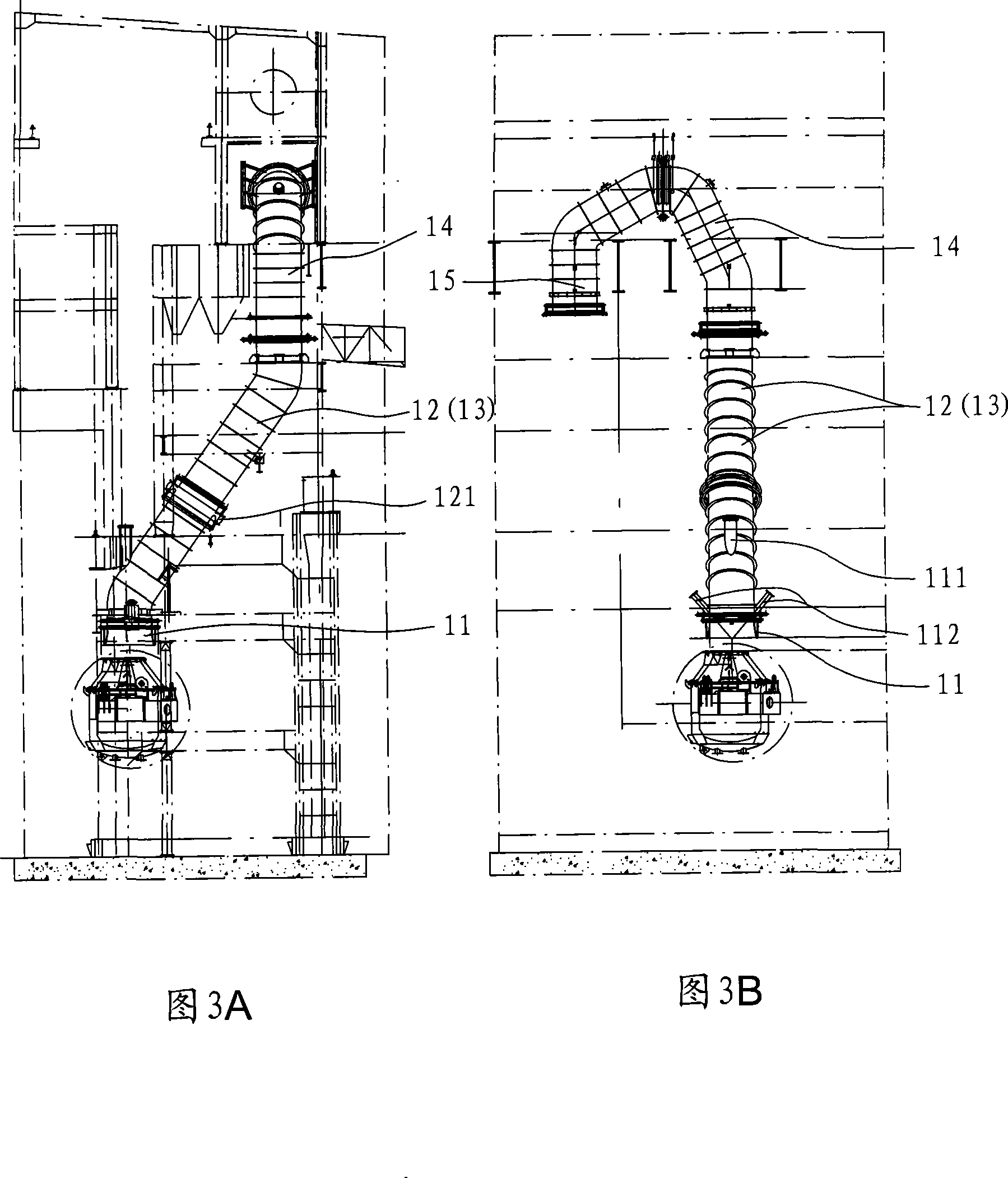 AOD converter flue gas waste heat recovery apparatus