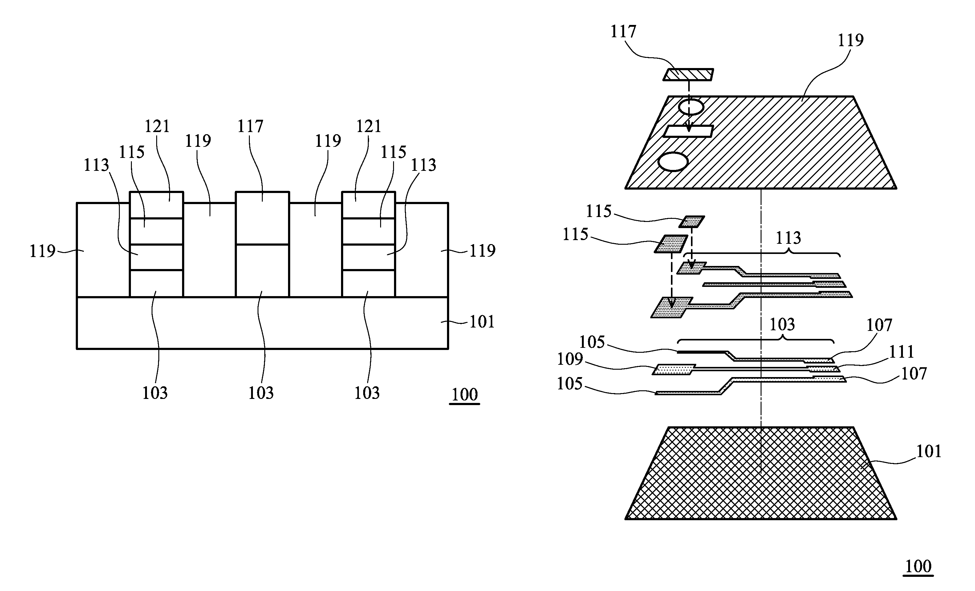 Separative extended gate field effect transistor based vitamin C sensor and forming method thereof