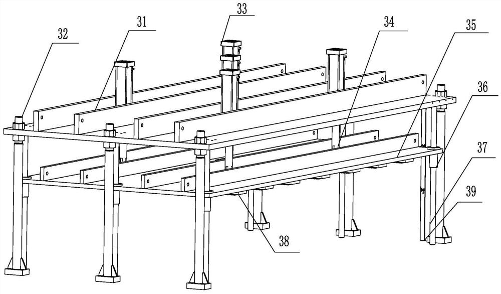 Flat tube and fin clamping and pressing device, manufacturing method and micro-channel heat exchanger