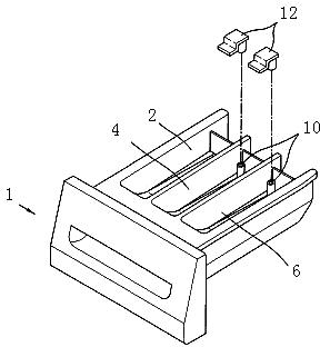 Detergent dispenser and clothing processing device with the detergent dispenser