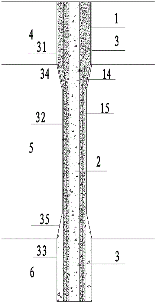 Upper portion and lower portion enlarged type cement soil composite pipe pile