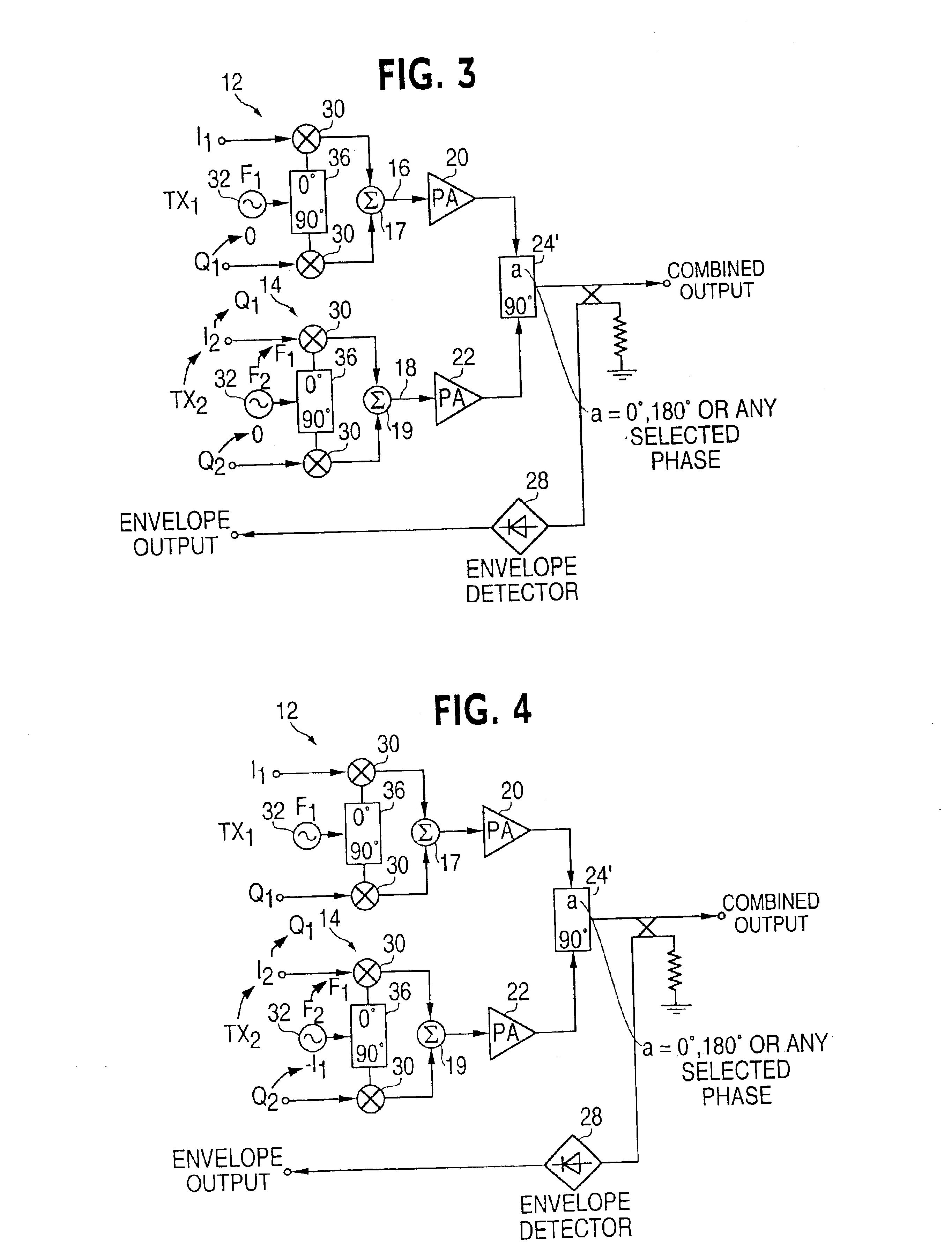 Switchless combining of multi-carrier coherent and incoherent carriers