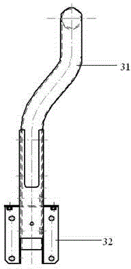 A cab rear support structure