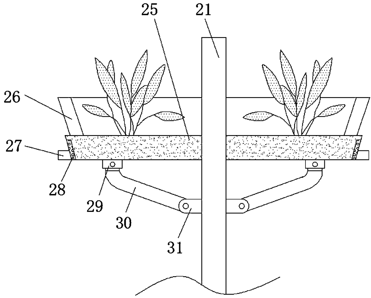 Circulating agricultural planting rack for agricultural planting