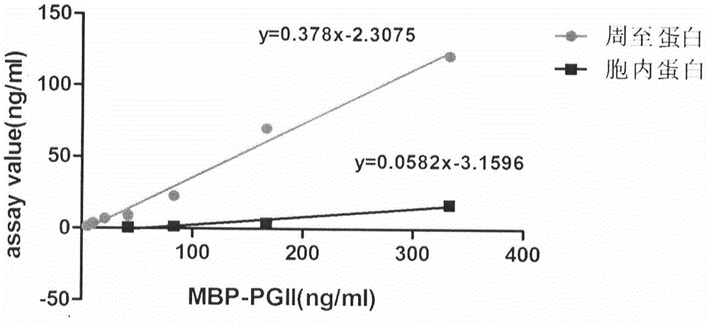 Soluble secretory expression of PG II-MBP fusion protein and application thereof