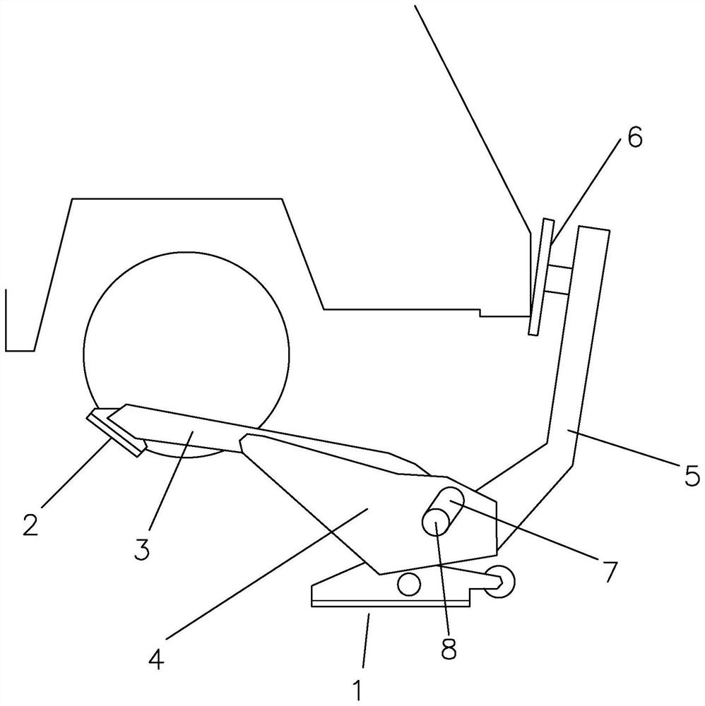 Large vehicle forced stopping device and forced parking method thereof