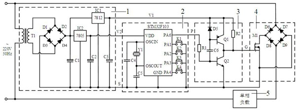 A load power adjustment circuit driven by frequency conversion of mos-type devices