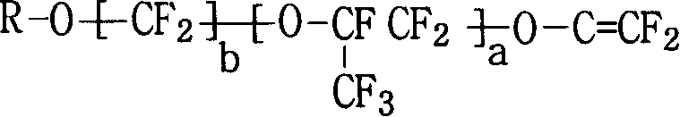 Fluor resin with sulfuryl fluoride and aether terminal group lateral group, synthesizing method and application thereof
