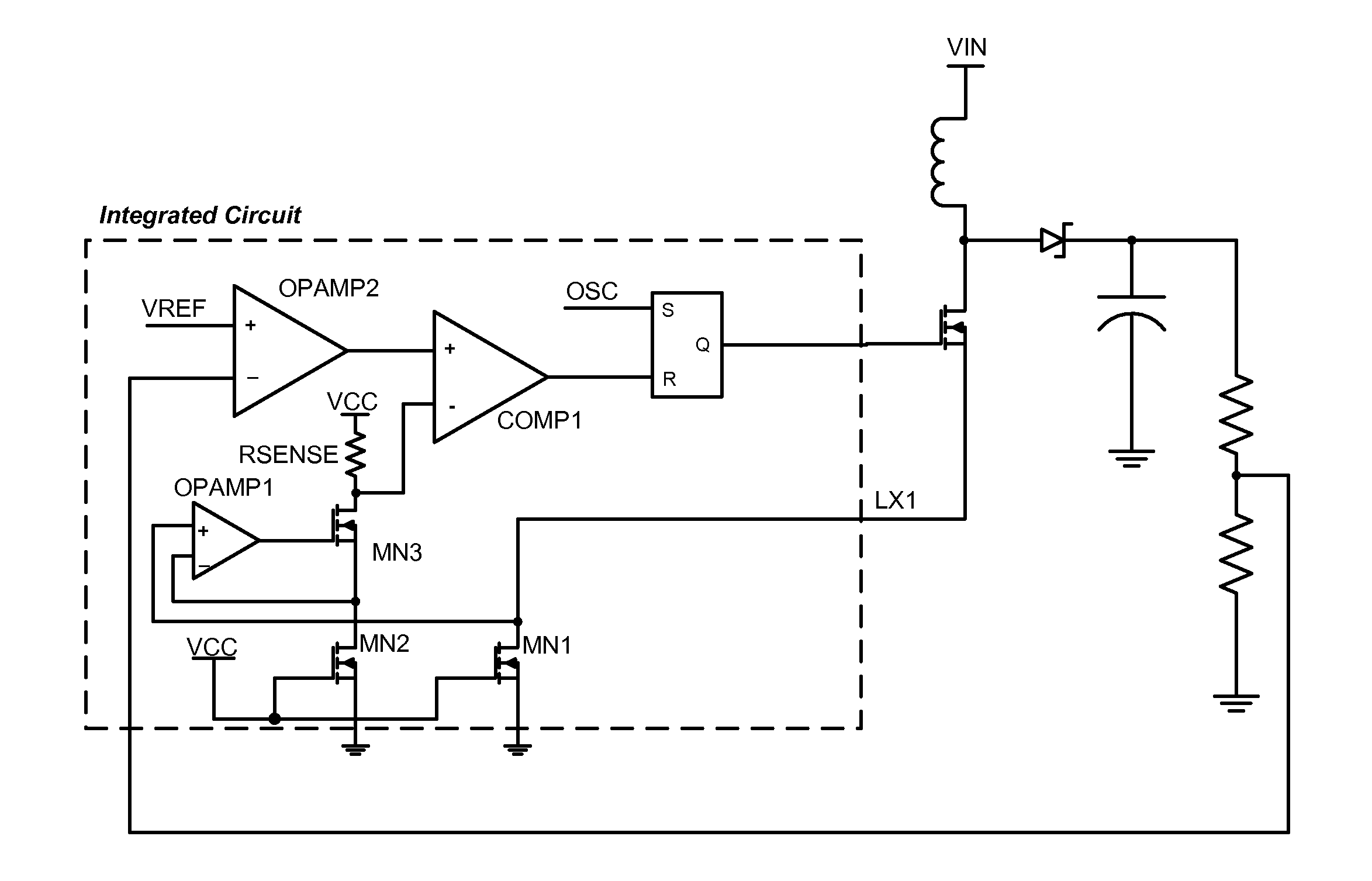 Step Down Current Mirror for DC/DC Boost Converters