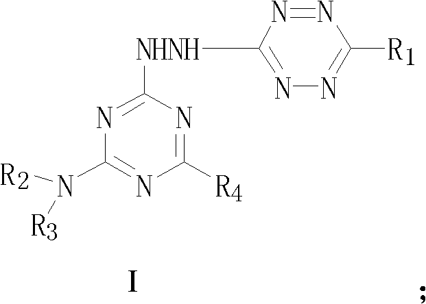 A kind of s-triazine derivative compound containing s-tetrazine ring and its preparation method