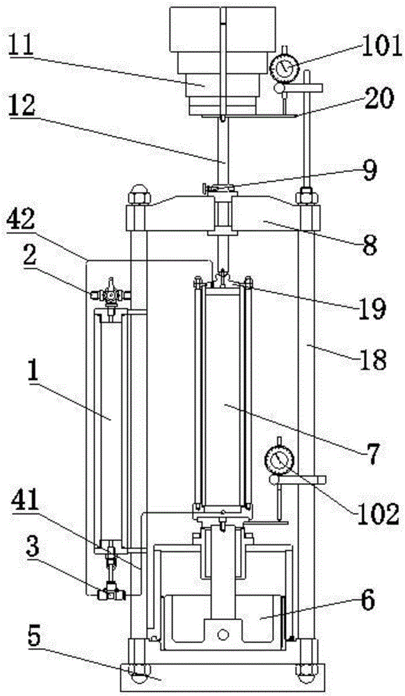 Remolded soil sample preparation device capable of controlling density through weight and air pressure combined loading