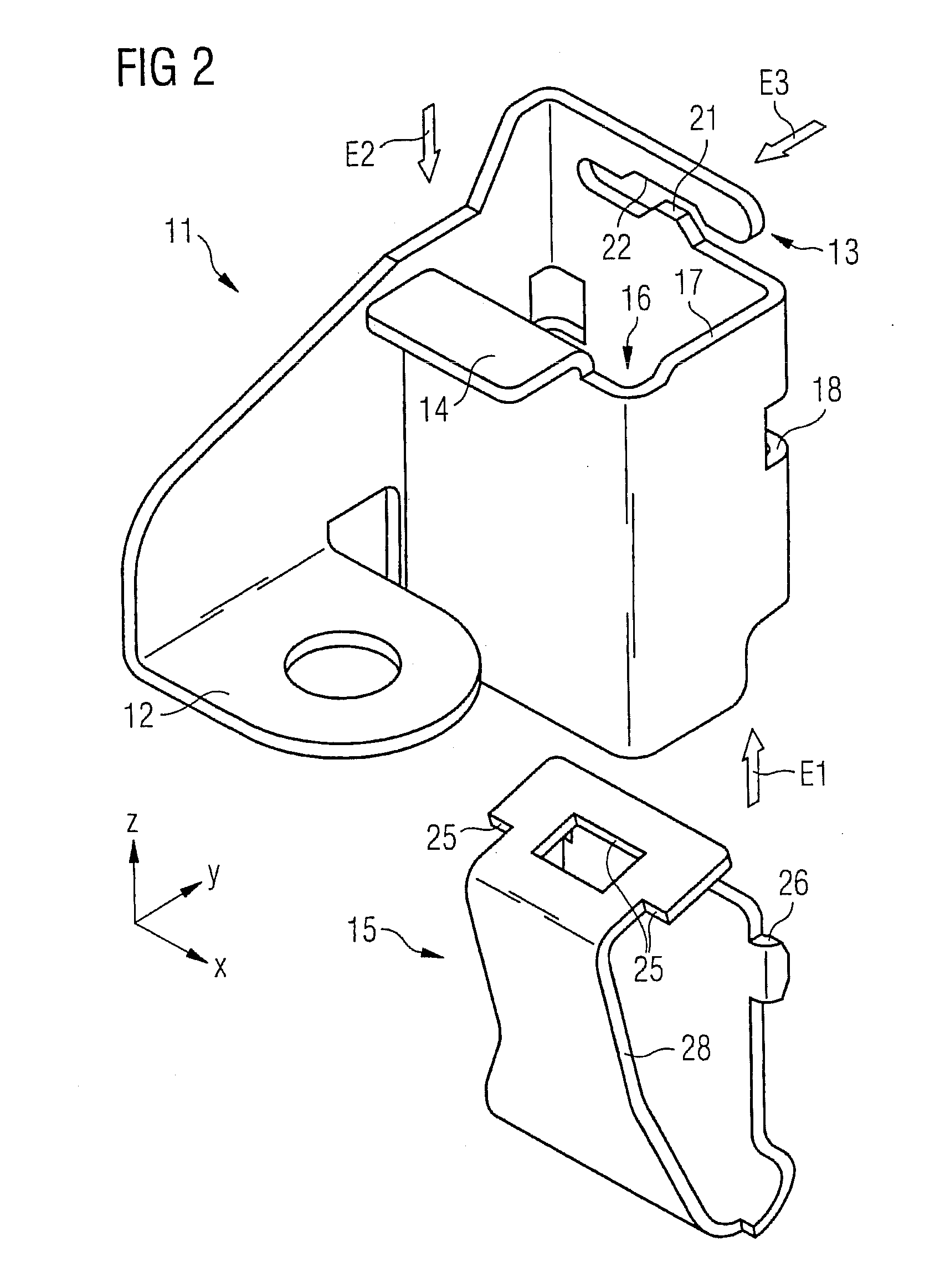 Junction box, use, solar panel, contact element, and method