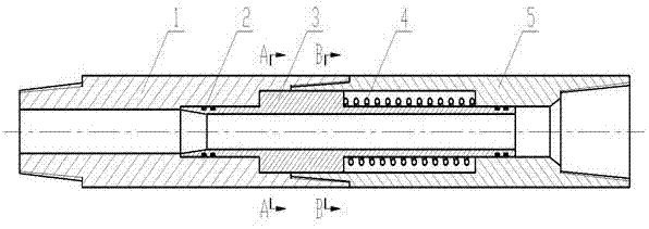 A device and method for recovering drill string in an accident well