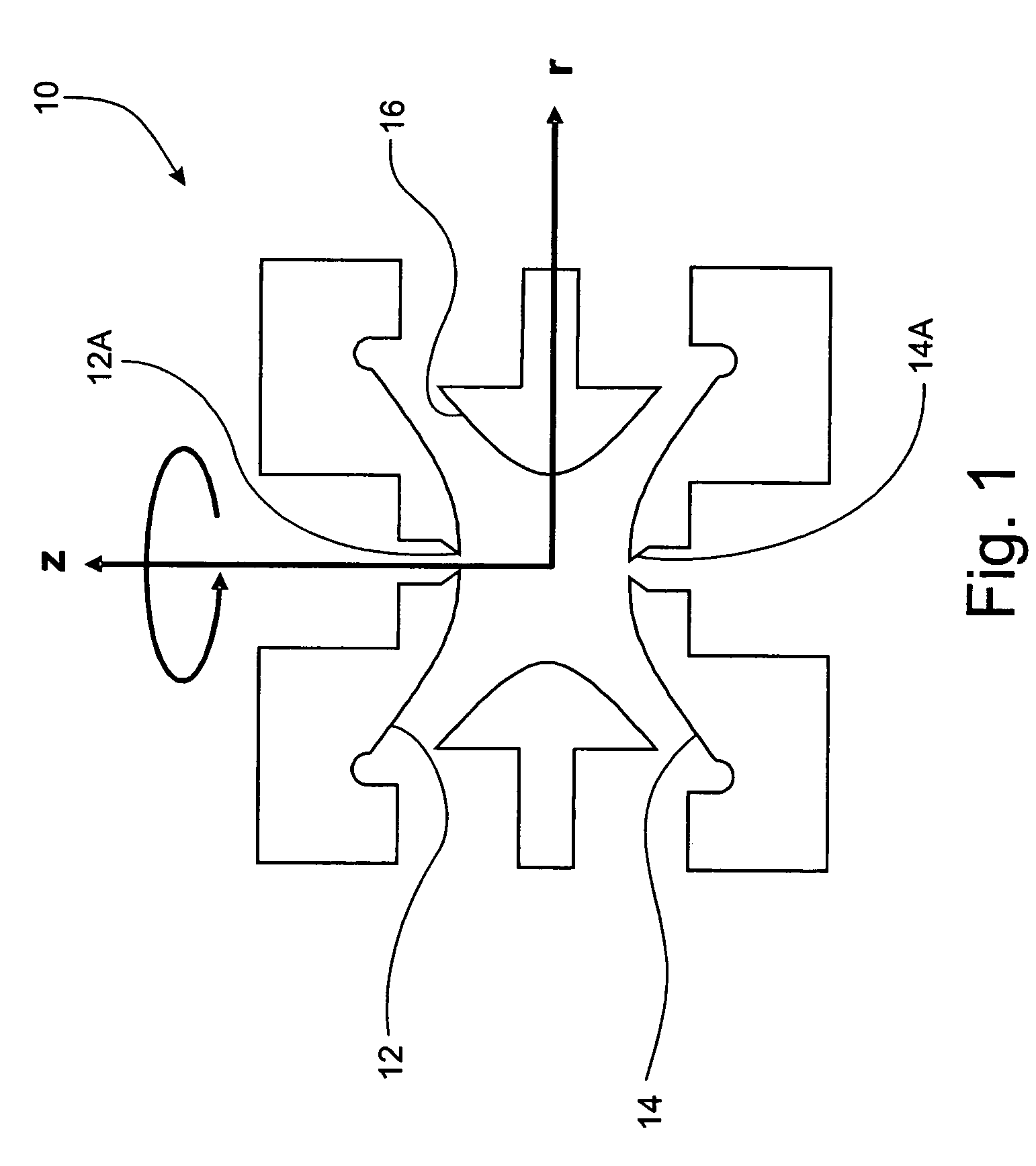 Linear ion trap apparatus and method utilizing an asymmetrical trapping field