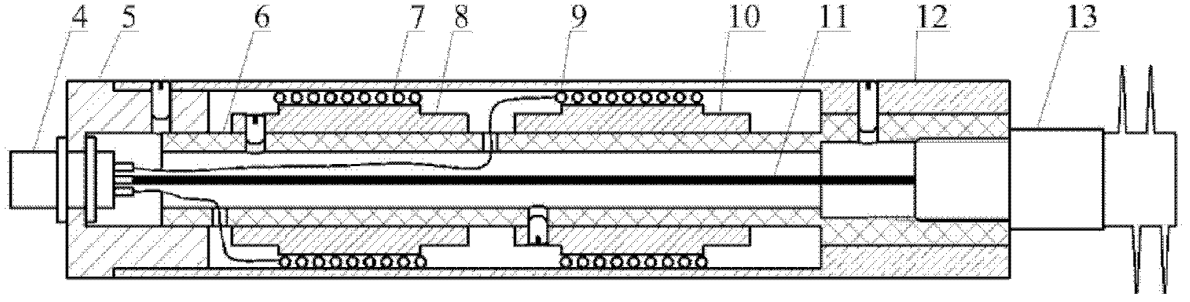 Magnetostrictive guided-wave sensor for detection in heat exchange tube and detection method thereof