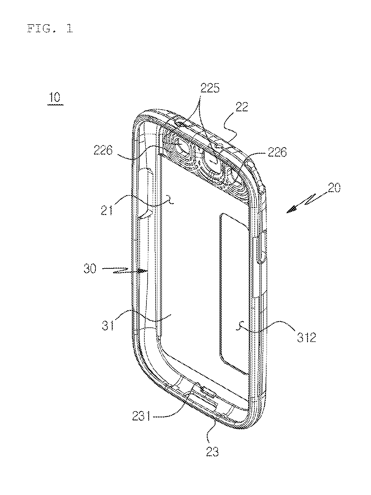 Cellular-phone case having retractable card holding structure