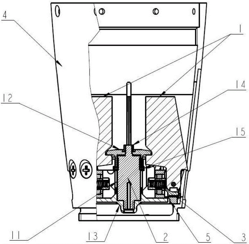 Missile-borne rudder wing spreading locking mechanism based on pin pusher actuation