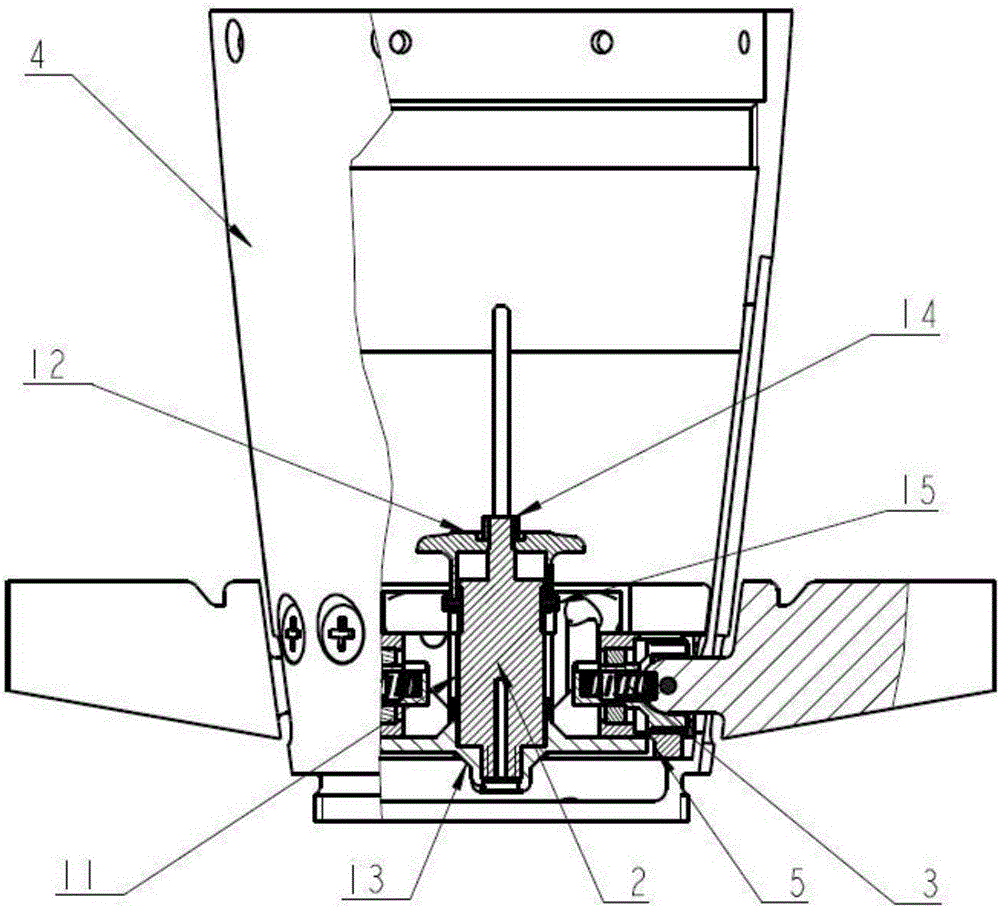 Missile-borne rudder wing spreading locking mechanism based on pin pusher actuation