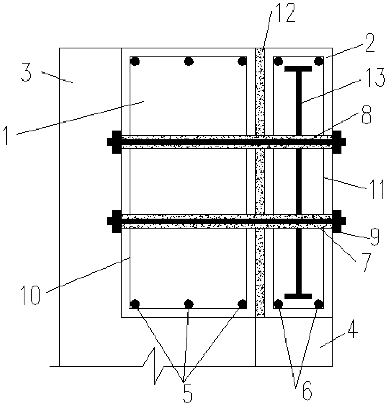 Method for reinforcing structure by means of method of externally attaching steel-reinforced concrete framework