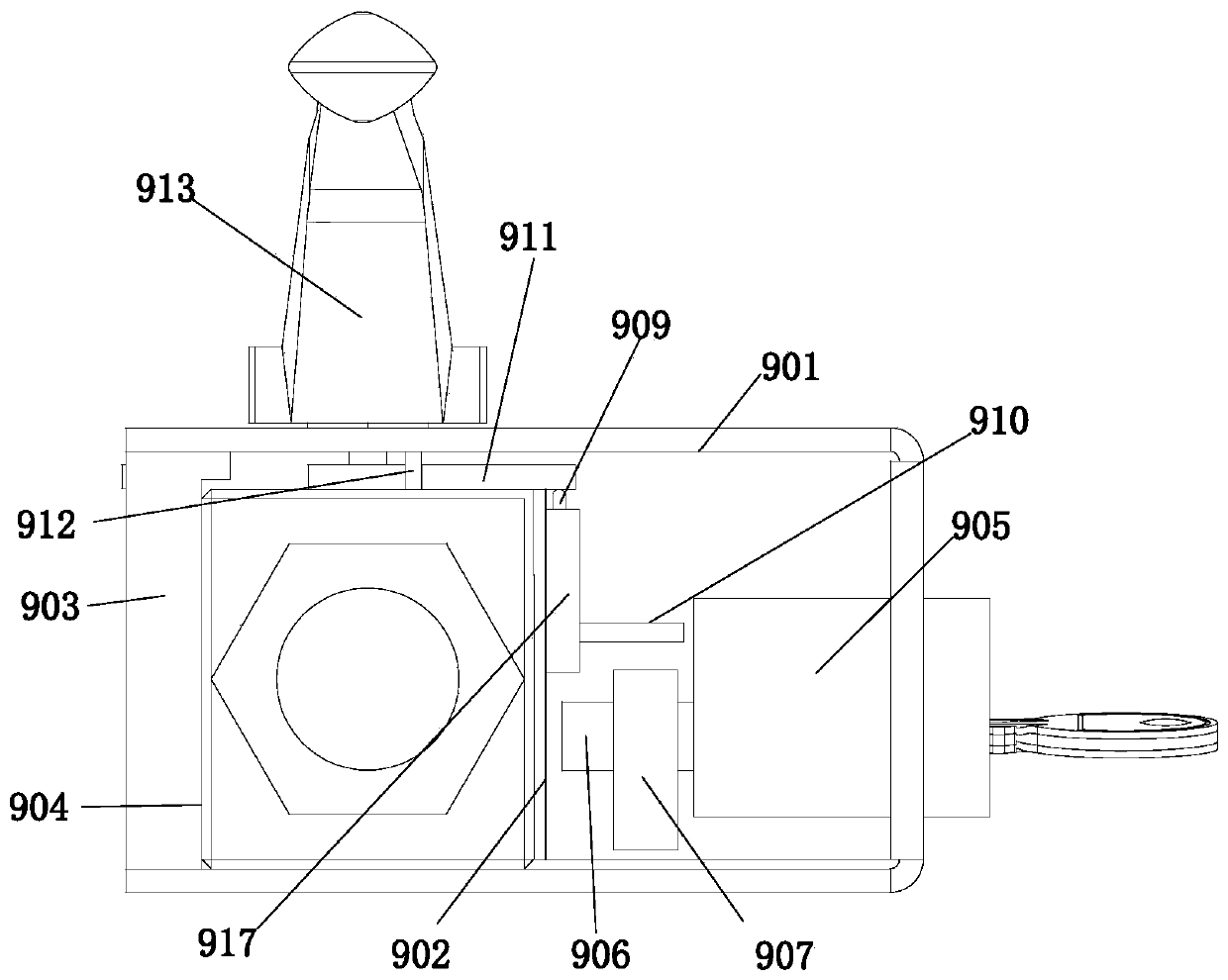 Anti-misoperation starting safe locking mechanism of high-oil-pressure jacking device