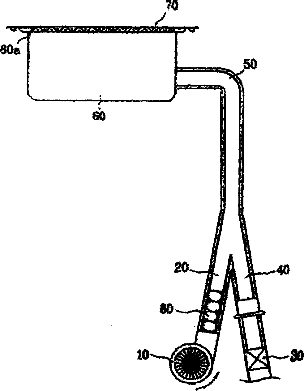 Air and gas supply structure of gas radiant furnace