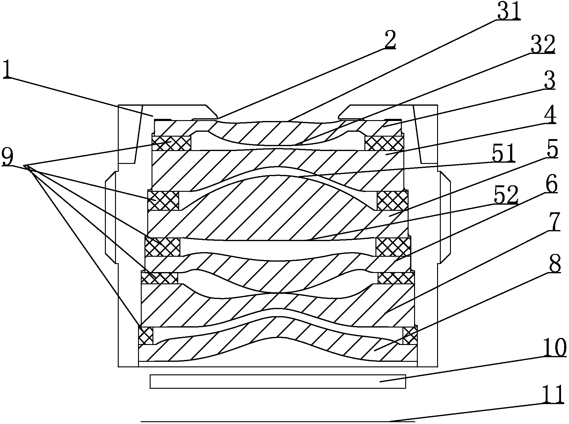 Wide-angle optical lens applied to high-resolution mobile phone and ultra-thin high-image-quality camera