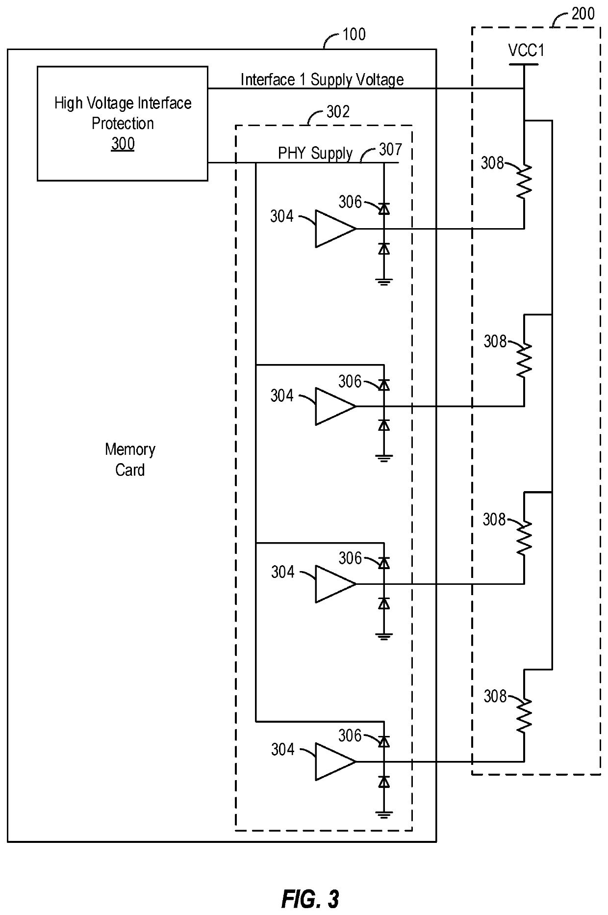 High voltage protection for high-speed data interface