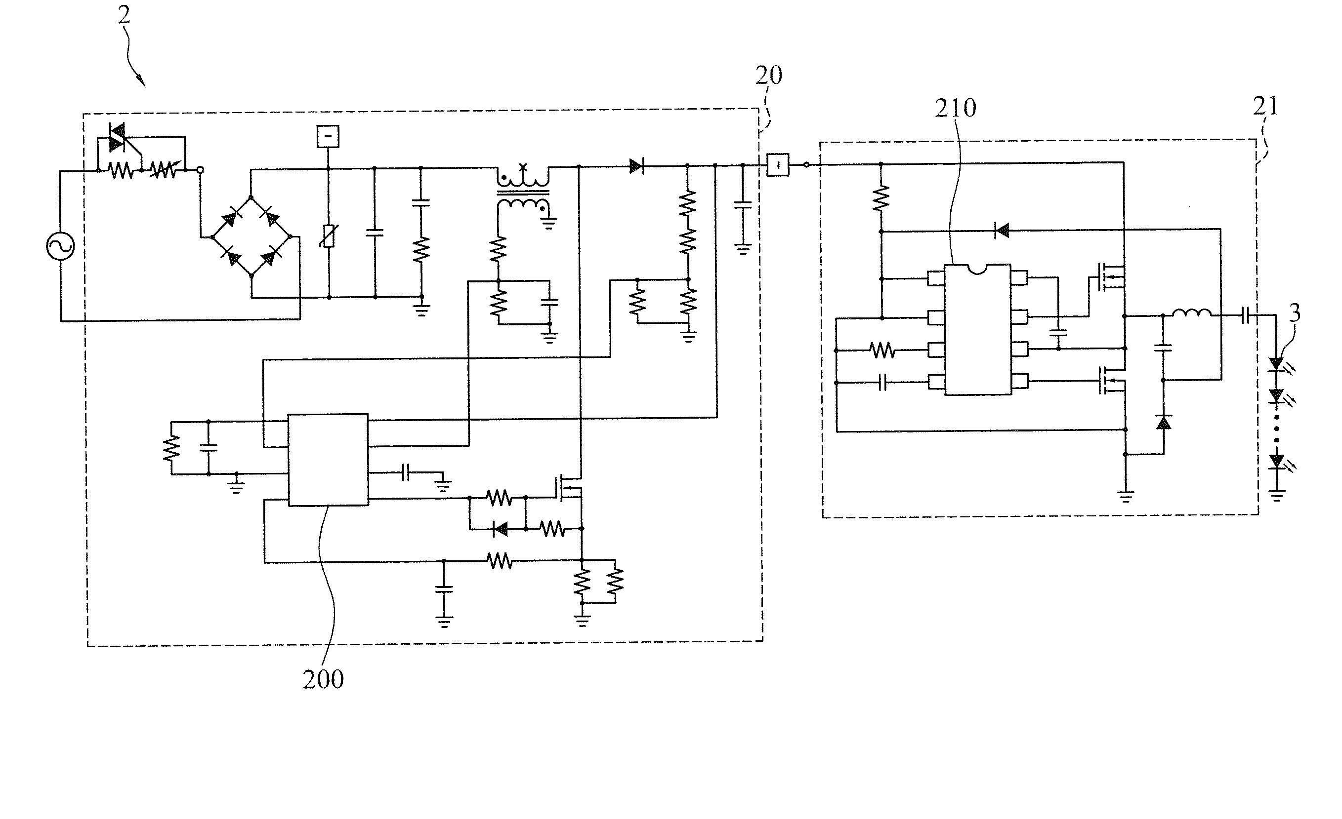 Self-excited triac dimming circuit