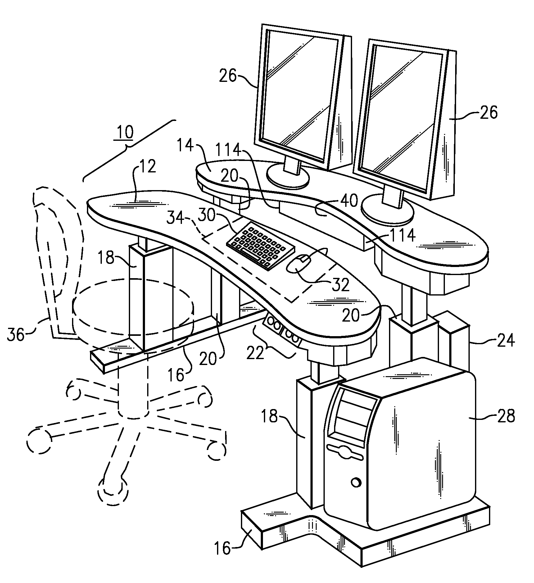 Ergonomic filmless radiology work station with keyboard sanitizer