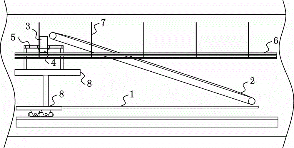 Construction waste slag removing system and method for open type heading machine