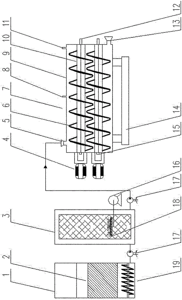 A combined device for intensifying sludge dewatering with latent heat self-cleaning tray and sludge drying method