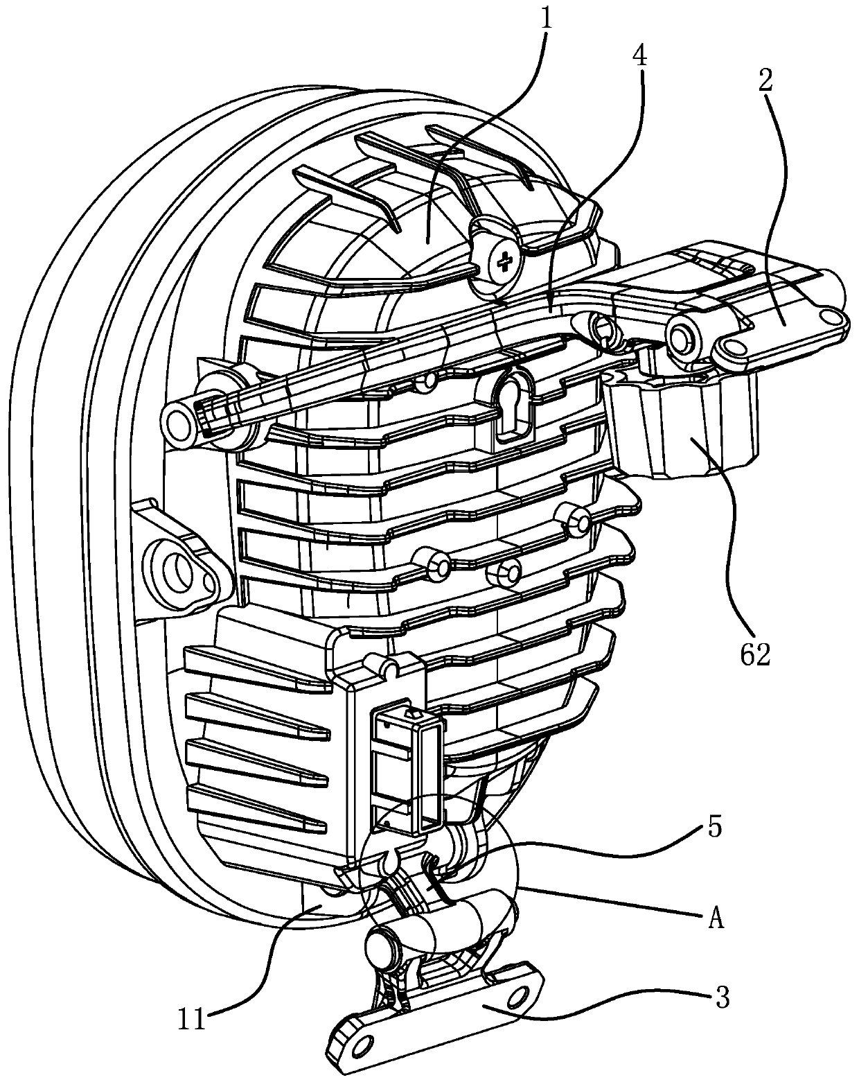Motorcycle headlamp structure
