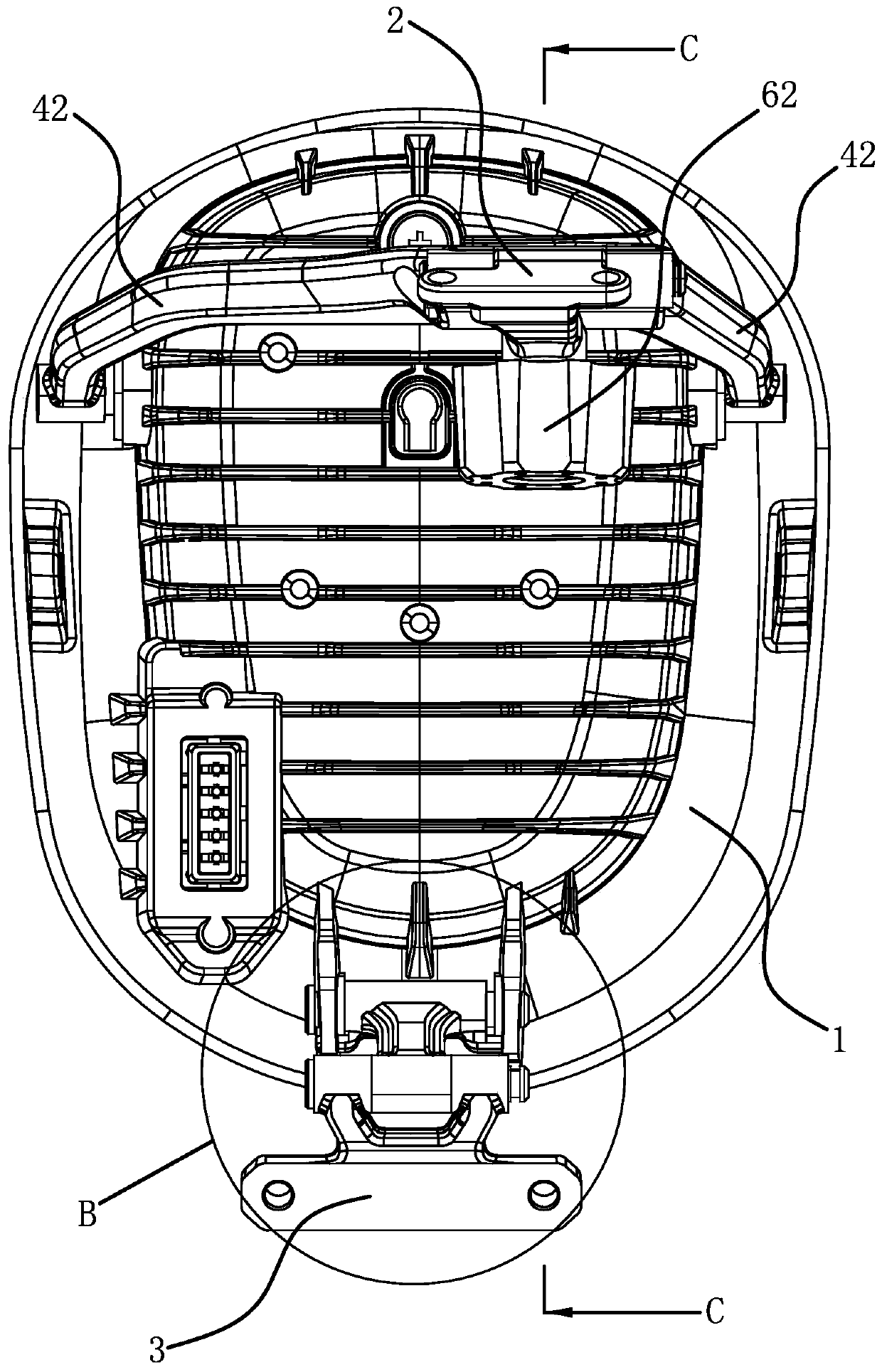 Motorcycle headlamp structure