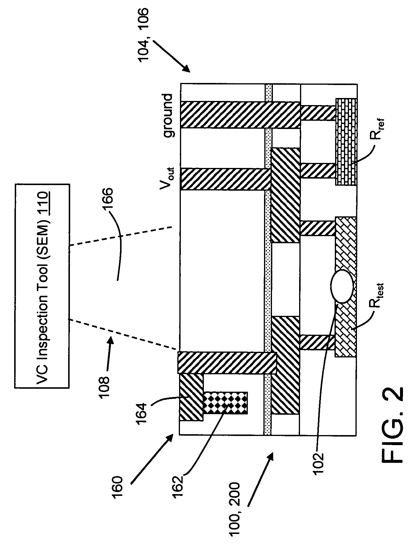 Test structure and method for resistive open detection using voltage contrast inspection