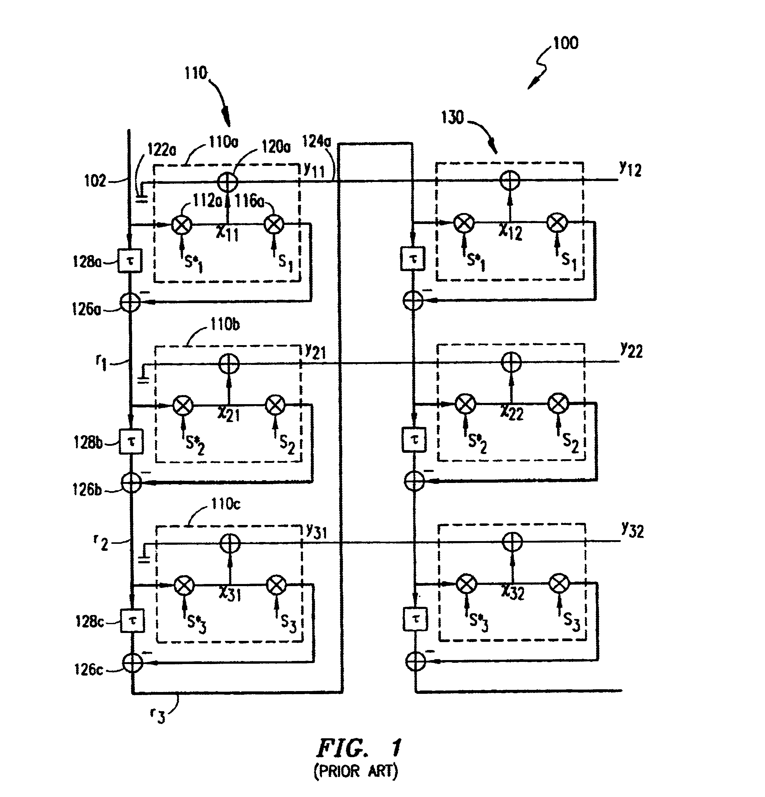 Reduction of linear interference canceling scheme