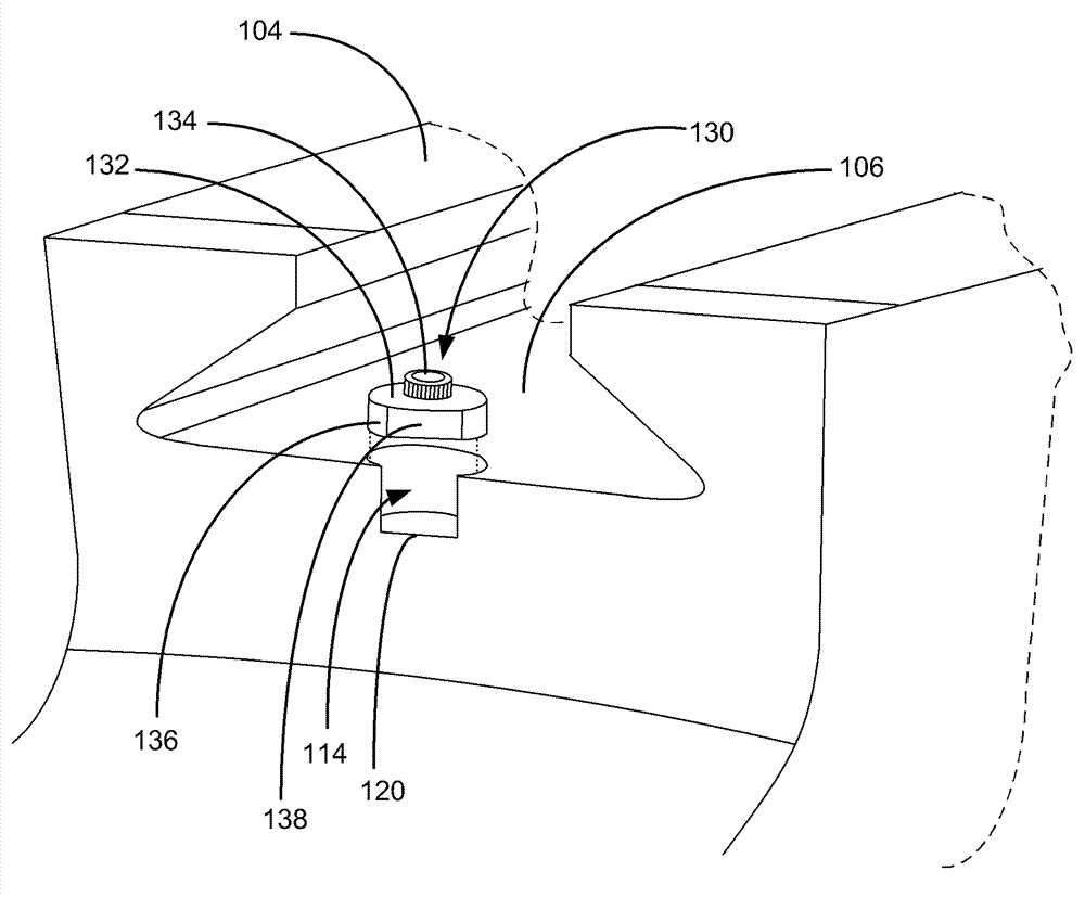 Replaceable staking insert assembly and corresponding method