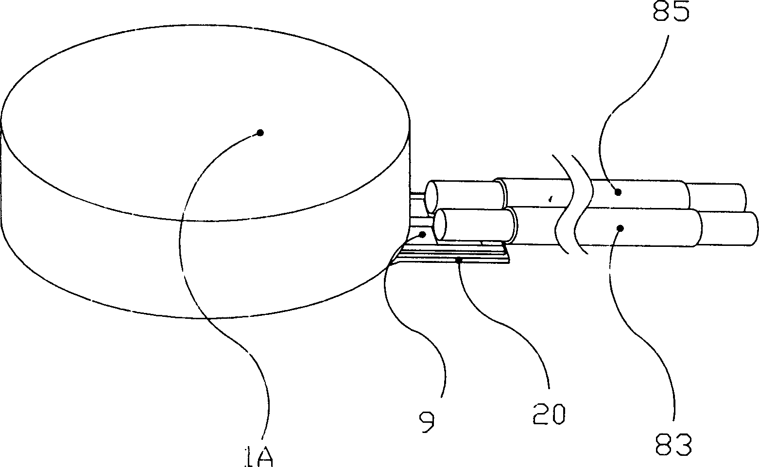 Electric connector of flat type vibration source (1)