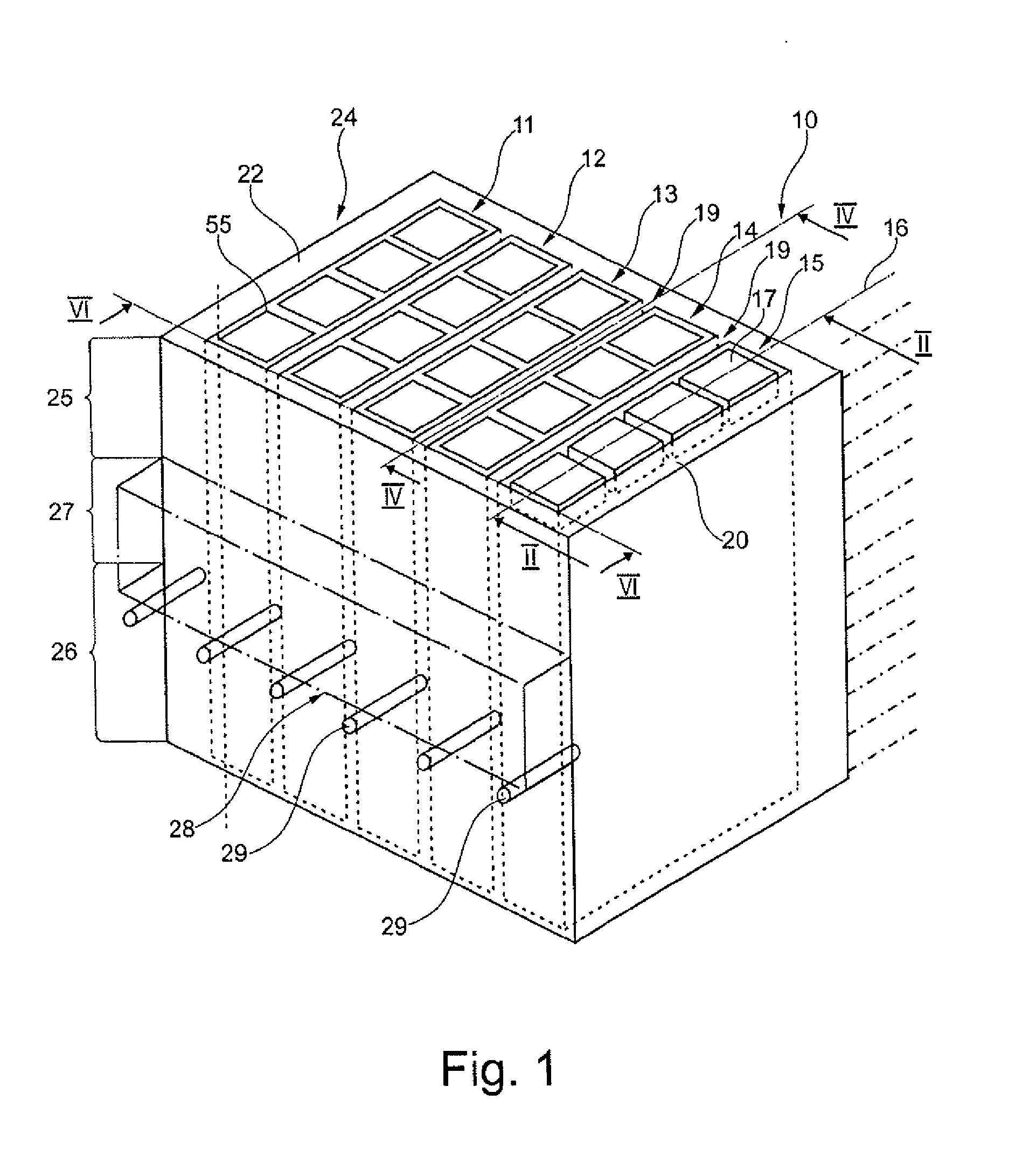 Shaft furnace and method for heat-treating moulded bodies containing carbon