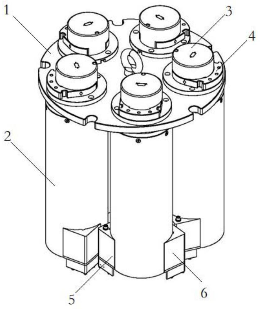 Unmanned aerial vehicle mounted barrel type throwing and spreading integrated device