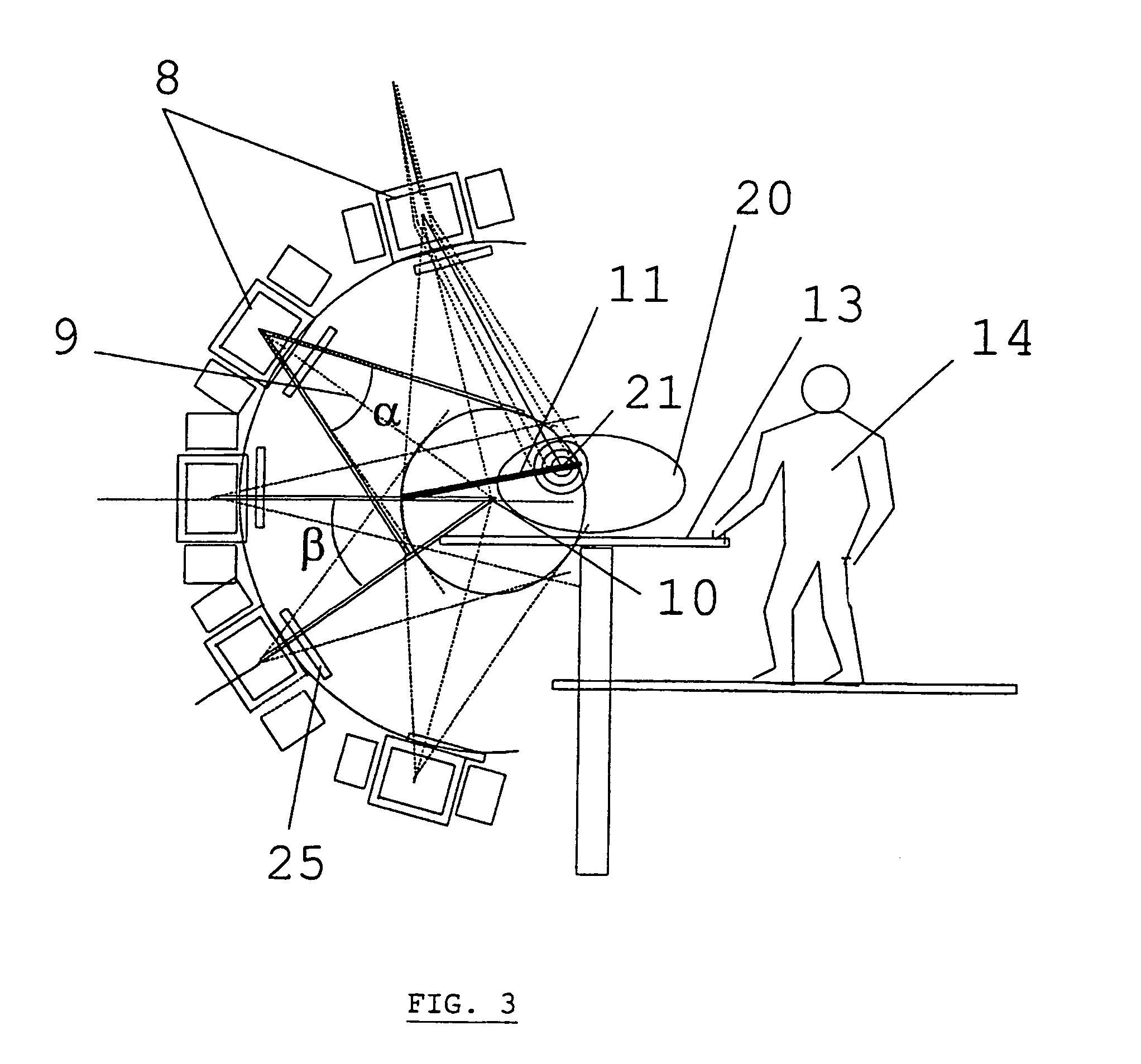 Device for irradiation therapy with charged particles