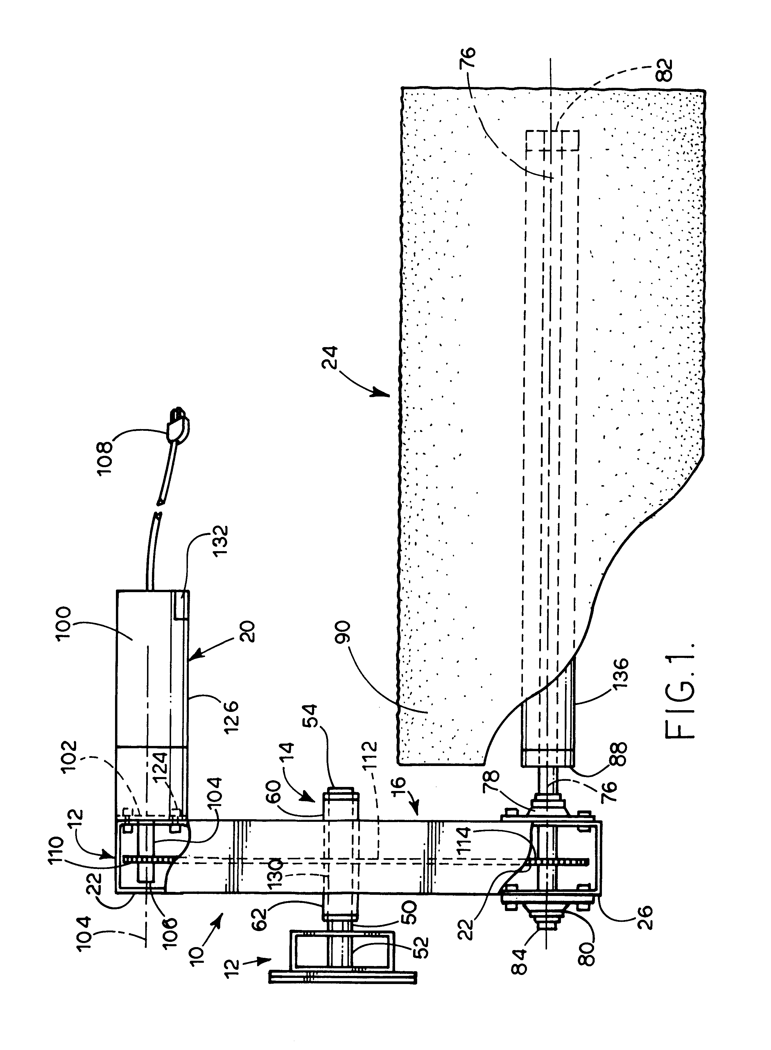 Automatic, on-demand, self-adjusting brushing system for use with large animals, such as cows