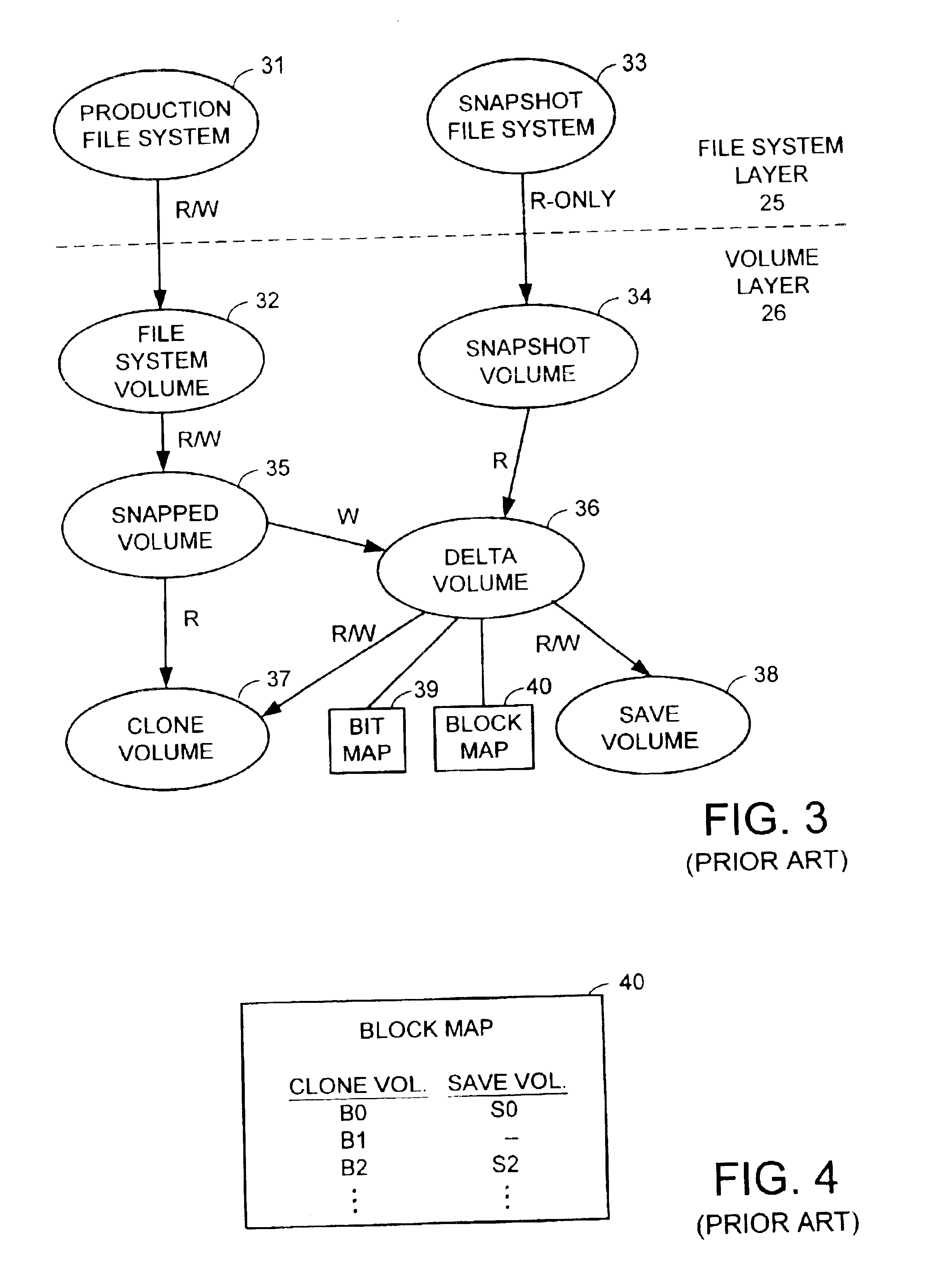 Instantaneous restoration of a production copy from a snapshot copy in a data storage system