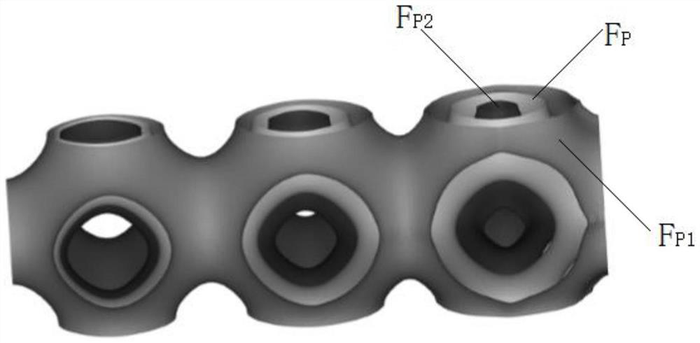 Processing method of TPMS structure with continuous gradient wall thickness based on 3D printing