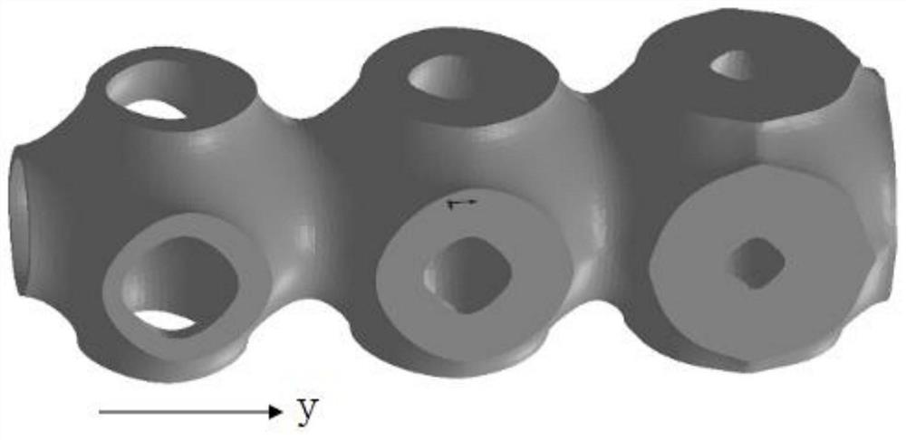 Processing method of TPMS structure with continuous gradient wall thickness based on 3D printing