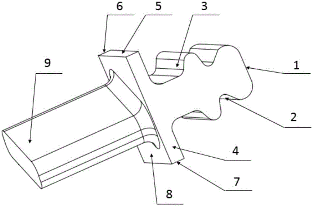 Machining method for aero-engine high-temperature alloy counterweight blade
