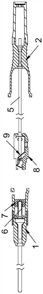 Indwelling needle with blood blocking and needling preventing functions
