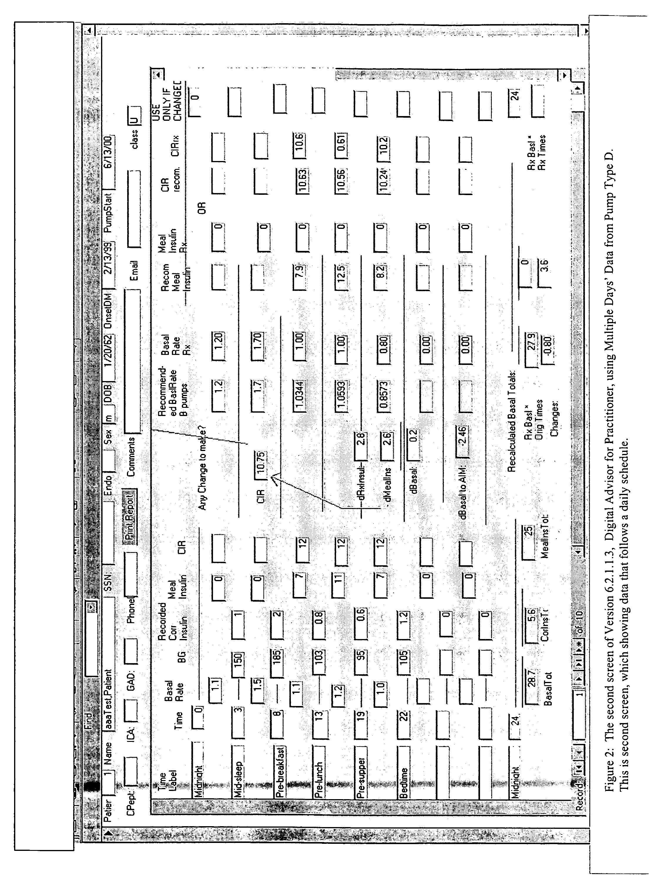 Method and system for determining insulin dosing schedules and carbohydrate-to-insulin ratios in diabetic patients