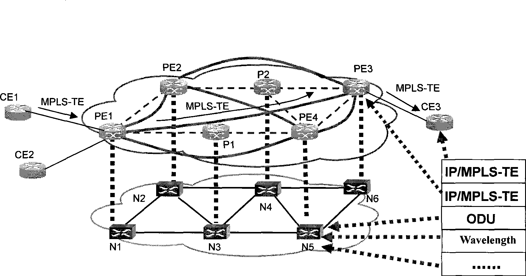 Network deployment method, network system and IP node