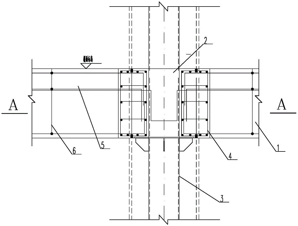 Profiled steel structure beam column joint for reverse construction of stiffened structure and construction method
